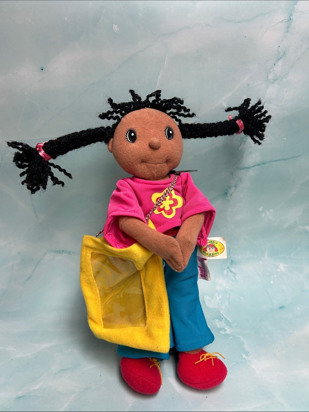 2001 ZAPF MAGGIE RAGGIES Boo Boo Pouch CLOTH STUFFED RAG DOLL
